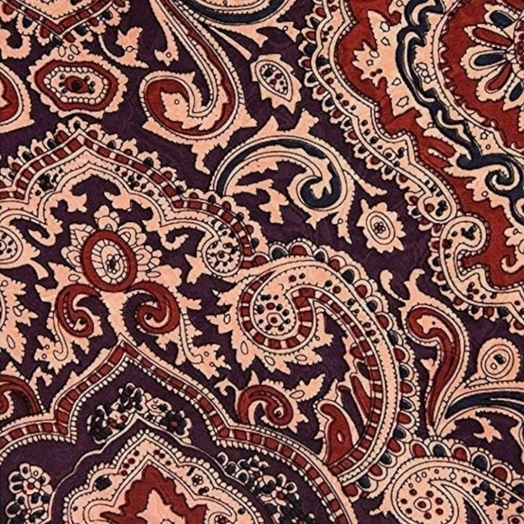 NWT Wyoming Traders Paisley Silk Wild Rag Scarf - Plum/Maroon Multi - Picture 1 of 3
